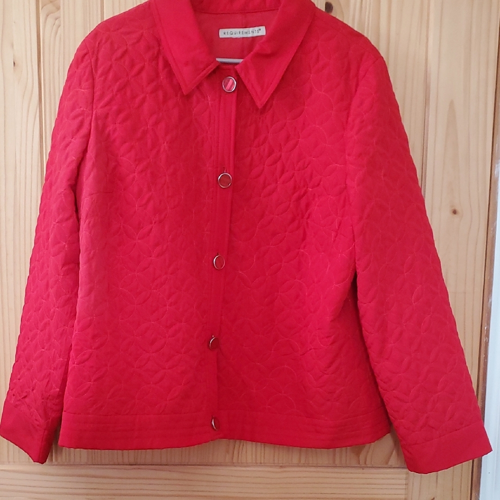 Requirements Red Quilted Jacket